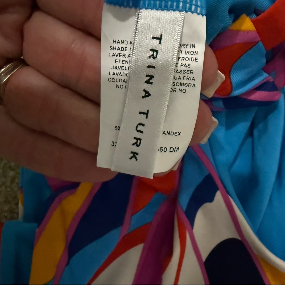 Trina Turk Women’s Rio Reversible Colorful Halter Neck 2 in 1 One Piece Swimsuit - Picture 6 of 10
